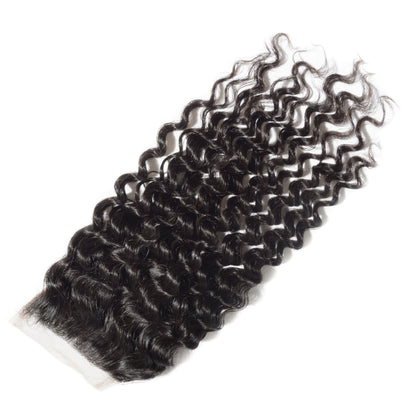 Curly hair bundle on a white background